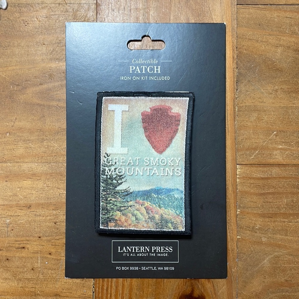 Collectible iron on patch Great Smokey mountains